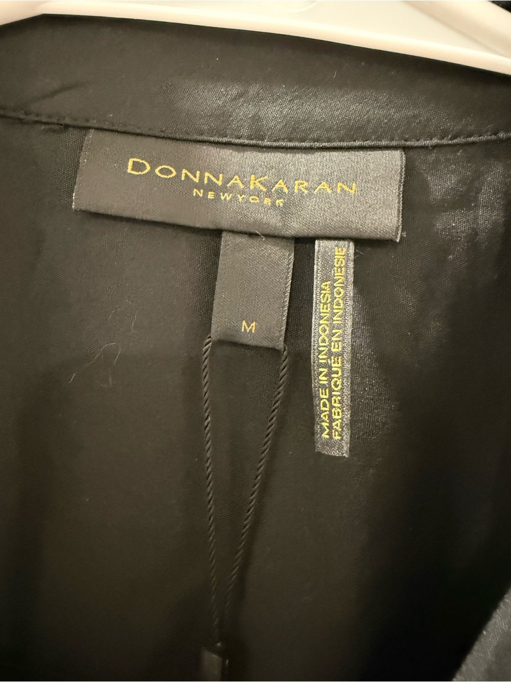 Donna Karan Black Double-Breasted Trench Coat - Picture 4 of 8